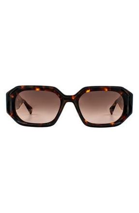 AllSaints Joanie 54mm Rectangular Sunglasses in Dark Tortoiseshell at Nordstrom Rack