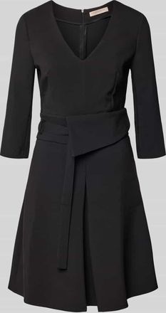 Rinascimento Rinascimento Knielanges Cocktailkleid mit V-Ausschnitt in Black, Größe XS