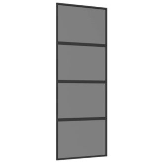 vidaXL Puerta Corredera 76 X 205 Cm Cristal Templado Y Aluminio Vidaxl