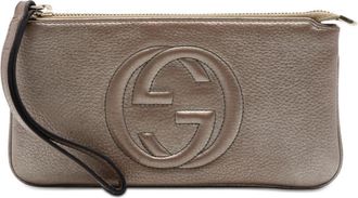 Gucci Pre-owned Gucci Metallic Calfskin Soho Wristlet Pouch Ladies R71EPJYJS1ONKDA8
