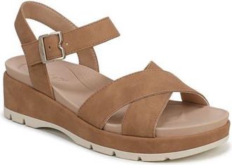 Dr. Scholls Free Love Ankle Strap Platform Slide Sandal in Light Honey at Nordstrom, Size 7.5
