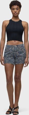 Hudson Devon Boyfriend Short in Indigo Leopard at Nordstrom, Size 28