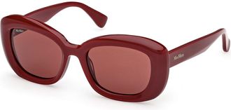 Max Mara MM0170 69S Womens Sunglasses Burgundy Size 53