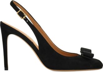 Ferragamo 90mm Vara Bow slingback pumps - Zwart