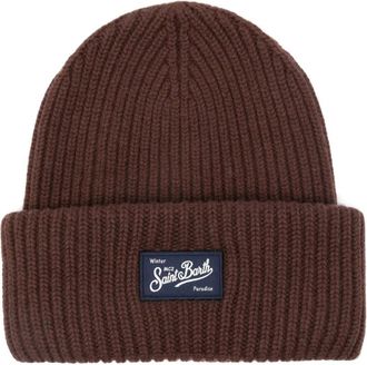 MC2 Saint Barth ribbed patch hat - women - Wool/Cashmere/Viscose/Polyamide - One Size - Brown
