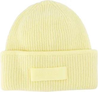 Jacquemus Le Bonnet Gros Grain - Accessories - Mujer - Amarillo - ONE SIZE