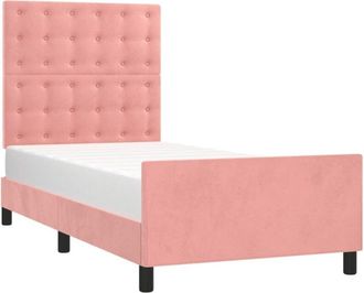 vidaXL Estructura De Cama Sin Colch&oacute;n Terciopelo Rosa 80x200 Cm Vidaxl