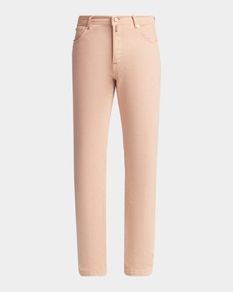 Kiton Men & apos;s Corrabo Stretch Cotton Straight Leg Five-Pocket Pants