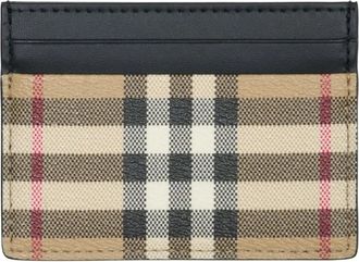 Burberry Sandon Kaarthouder - Heren - Portefeuilles - Veelkleurig - ONE Size - Katoen - Accessoires