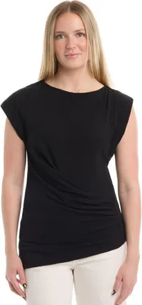 Wilt Boat Neck Rolled Cuff Tee in Black at Nordstrom, Size X-Small