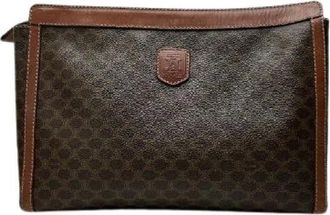 Celine Pre-owned Clutches, female, Brown, Size: ONE SIZE Pre-owned Leather Clutch