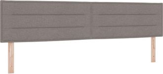 vidaXL Cabecero Led Con Luces De Tiras Led Manual Taup&eacute; 200 Cm Tela Vidaxl