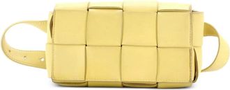 Bottega Veneta Cassette Maxi Intrecciato Leather belt bag - Giallo