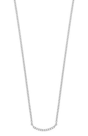 Bony Levy Icon Diamond Curved Bar Pendant Necklace in White Gold at Nordstrom Rack, Size 18