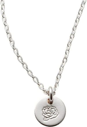 Made by Mary September Birth Flower Necklace in Silver at Nordstrom, Size Medium