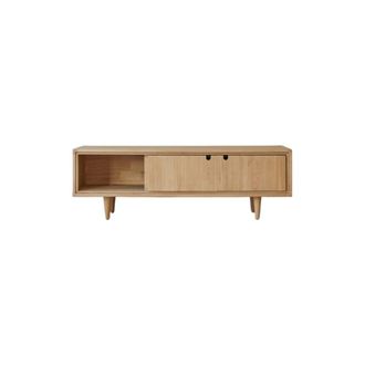 Tikamoon Mueble para TV de roble macizo de 140 cm