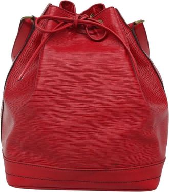 Louis Vuitton Noé Red Leather Shoulder Bag (Pre-Owned)