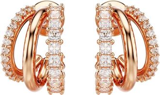 Swarovski Dames Creolen Wit Hyperbola 5698702 - Dames - Oorbellen - Roze - ONE Size - Accessoires