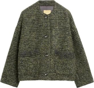 Momoni Giacca Mosara - Dames - Zomerjassen - Groen - L - Wol - Jassen