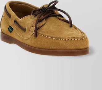 Paraboot moc toe suede loafers with rubber sole