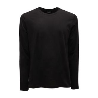 Dondup Long Sleeve Tops, male, Black, Size: S Us343 Crew-neck T-shirt