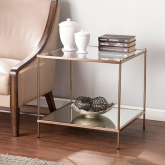 SEI Knox End Table Copper
