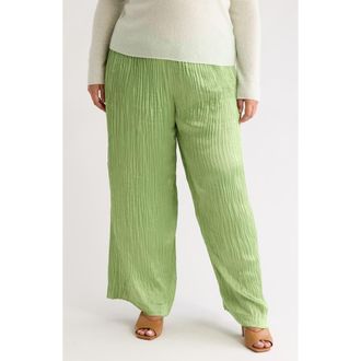 Vince Crushed Pliss&eacute; Pull-On Pants in Pistachio at Nordstrom Rack, Size 1X