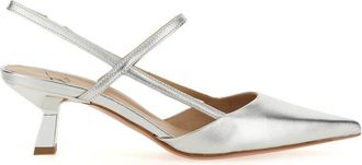 Roberto Festa Milano Silver Amai Pointed-Toe Leather Sandals
