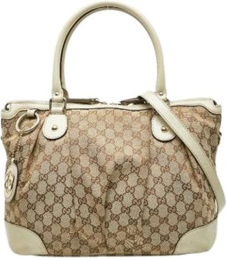 Gucci Pre-owned Handbags, female, Brown, Size: ONE SIZE Pre-owned Vintage Handbag