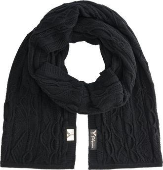 Carlo Colucci Edizione Gebreide Sjaal - Heren - Wintersjaals - Zwart - ONE Size - Katoen - Accessoires