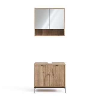 Vicco Conjunto De Muebles De Ba&ntilde;o Eliza, Roble Vikingo, 2 Partes