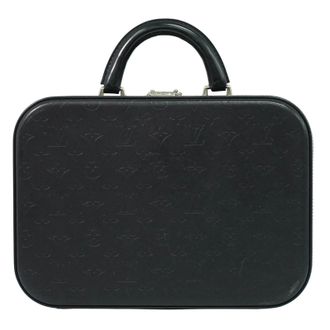 Louis Vuitton Valisette Monogram Glace Leather Black Patent_Leather Handbag (Pre-Owned)