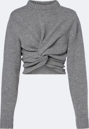 Balenciaga Jersey cropped de lana drapeado