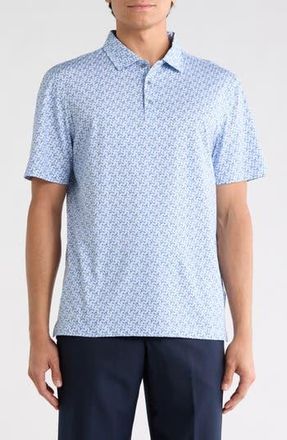 Bugatchi Triangle Cotton Knit Polo in Air Blue at Nordstrom Rack, Size Xxx-Large
