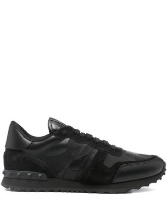 Valentino Garavani Black Lace Up Sneakers
