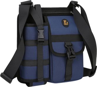 Generic Shoulder Bag for Men - Waterproof with Bottle Holder,Multi-Pocket Travel Sling Bag for Men,for Travel Outdoor Hiking Camping Hunting Cycling Riding Co