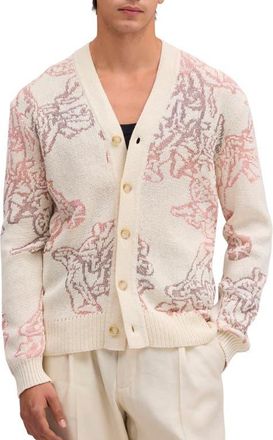 Nn.07 Viggo 60044 Recycled Cotton Blend Cardigan in Ivory at Nordstrom, Size Xx-Large