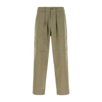 Nanam&iacute;ca Wide Trousers, male, Green, Size: W34 Silk Nep Cotton Twill Deck Pants