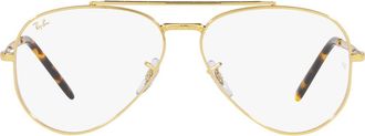 Ray-Ban 55mm Pilot Aviator Optical Glasses in Yellow at Nordstrom