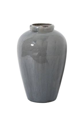 Hill Interiors Garda Juniper Glazed Vase in Grey