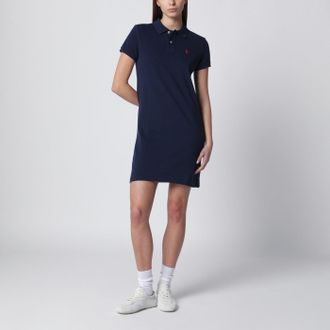 Polo Ralph Lauren Mini abito a polo in cotone blu navy