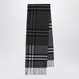 Burberry Reversible check cashmere scarf in grey