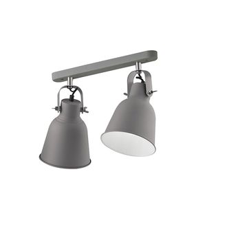 Luce-Ambiente-Design aplique Legend de Metal Gris con Interior Blanco con Dos Luces Orientables