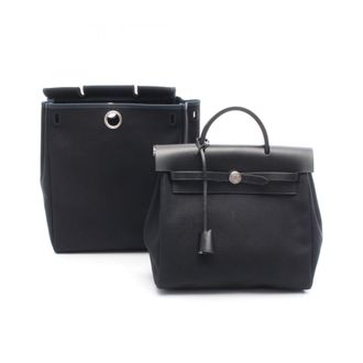 Herm&egrave;s Black Leather Backpack (Pre-Owned)