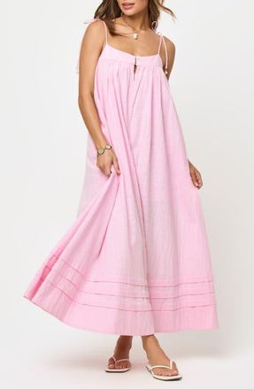 L*Space Sunset Stroll Cotton Cover-Up Maxi Dress in Rosewater at Nordstrom, Size X-Small