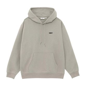 Obey Quarter Icon Hoodie - Heren - Sweatshirts & Hoodies - Beige - Maat: S Katoen