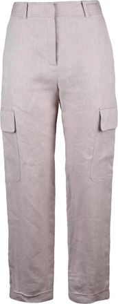 Eleventy Linen Cargo Trousers - Pink