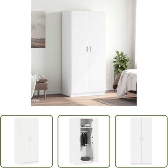 vidaXL Armadio bianco - Armadio Bianco 80x52x180 cm in Legno Multistrato