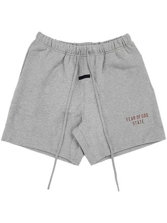 Fear of God logo-print shorts - men - Cotton/Polyester - S - Grey