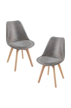 Regalos Miguel Regalos Miguel - Packs Sillas Comedor - Pack 2 Sillas Synk Terciopelo - Gris Oscuro